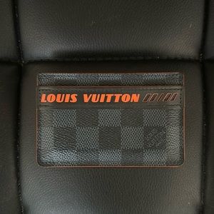 Louis Vuitton Damier Cobalt Race Collection card holder . Men’s Spring 2019